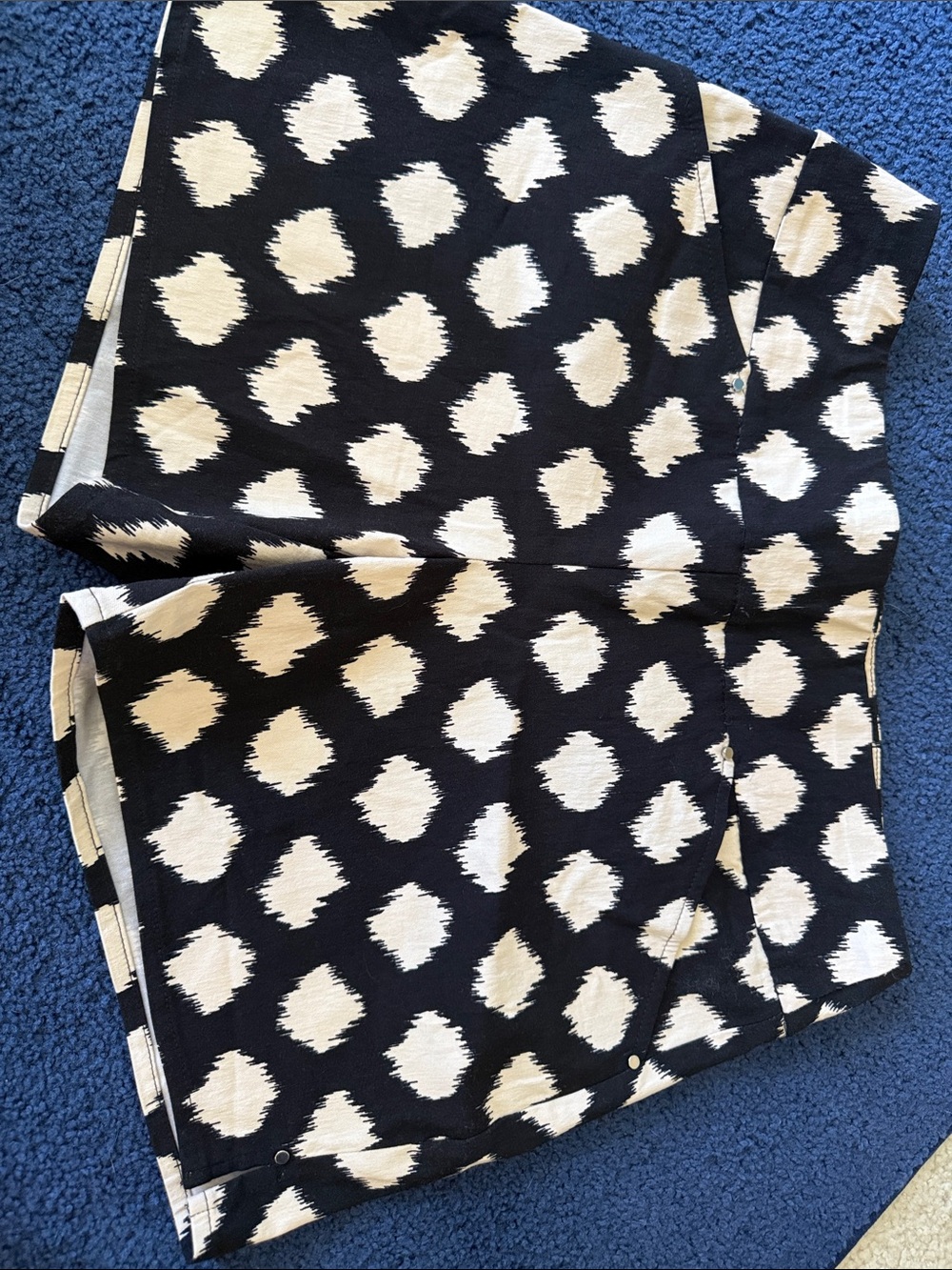 INC Shorts size 6  Black and Cream Abstract Dot Shorts